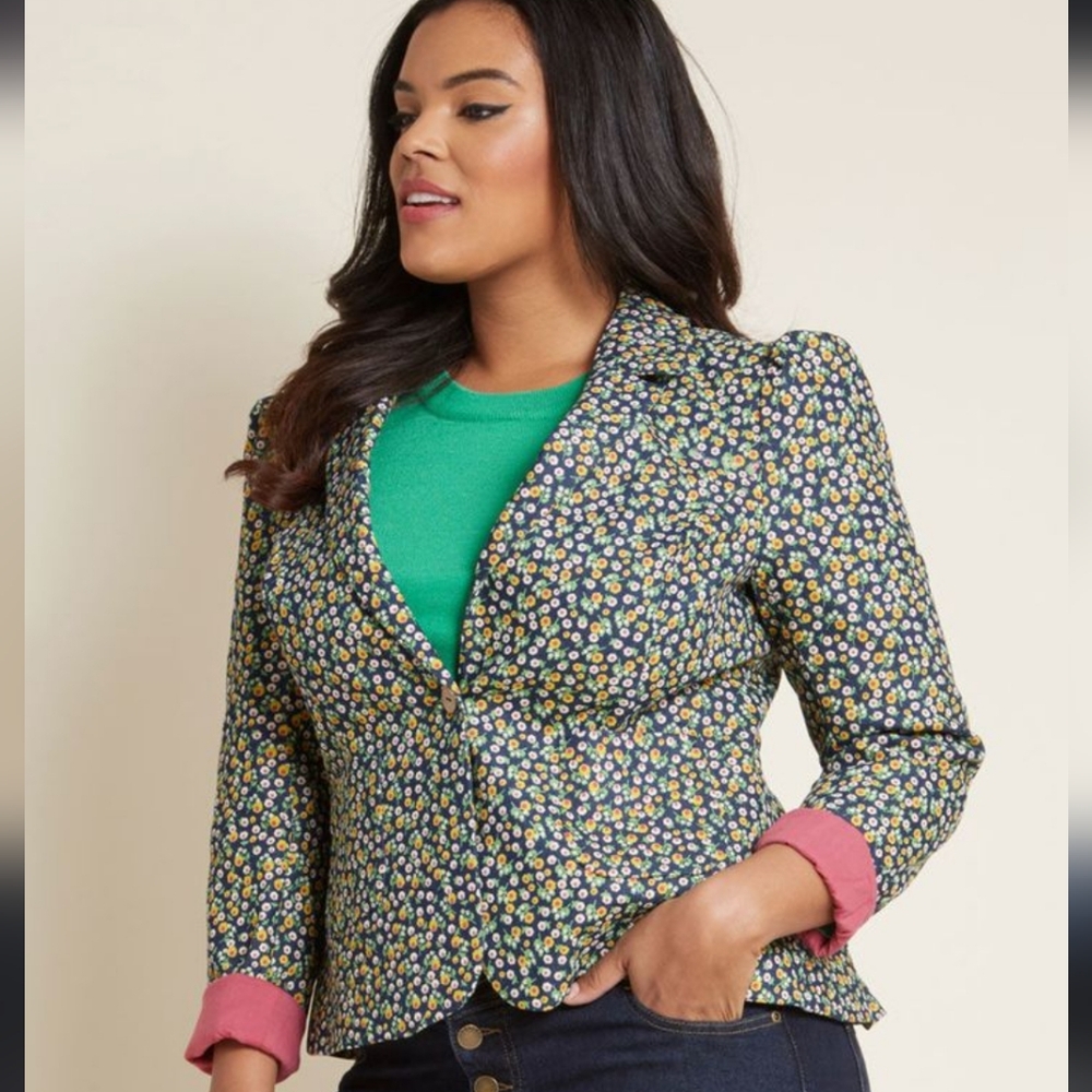 Modcloth - Garden Floral Blazer - Size S